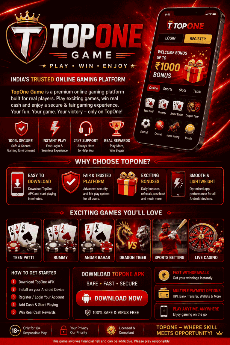 TOPONE Game – TOPONE APK Download and Gaming App